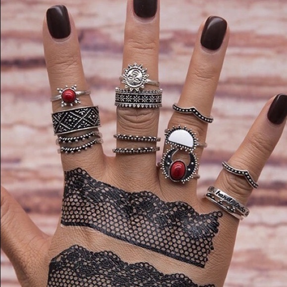 14 PCS BOHO RING SET - Picture 2 of 6